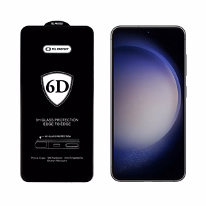 Tel Protect Pilnas klijavimo 6D apsauginis stiklas SAMSUNG GALAXY S23 PLUS juodas