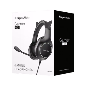 Kruger&Matz Gamer Kids žaidimų ausinės vaikams, juodos