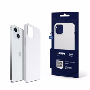 3mk Hardy Silikoninis Magnetinis dėklas iPhone 15 - balta ir sidabrinė
