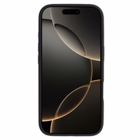 Iphone 17 - plonas silikoninis magnetinis dėklas telefonui - juodas