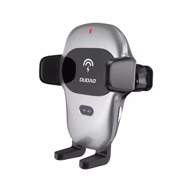 "Dudao" automatinis automobilinis laikiklis su integruotu Qi 15 W belaidžiu įkrovikliu pilkos spalvos (F20xs)