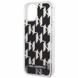 Dėklas telefonui Karl Lagerfeld KLHCP14MLMNMK iPhone 14 Plus 6.7\" juodas / juodas Liquid Glitter Monogram