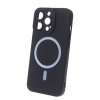 Silicon Mag dėklas for iPhone 16 Plus 6,7" juodas