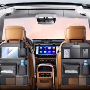 Sulankstomas automobilio organaizeris priekinėms sėdynėms su skyriais D03-B, juodas