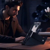 Nillkin Bumper Leather Case Pro planšetės dėklas iPad Air 13\" (2024) - juodas