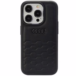 Audi GT Sintetinės odos dėklas telefonui iPhone 15 Pro - juodas