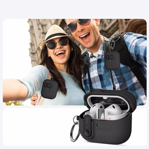 "Tech-Protect" plonas dėklas su kabliuku, skirtas "Samsung Galaxy Buds 3 / 3 FE / 3 Pro" - juodas