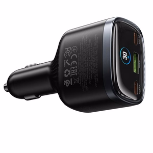 Automobilinis įkroviklis Hoco Z70, USB-A + 2 × USB-C, PD QC3.0, 93 W, juodas