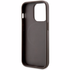 Guess GUHMP14XHGCFSEW iPhone 14 Pro Max 6.7" rudas/rudas kietas dėklas GCube Stripes MagSafe
