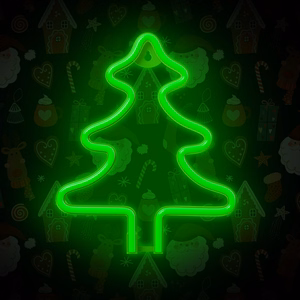 Žalias LED neoninis kalėdinės eglutės šviestuvas FLNE16 Forever Light