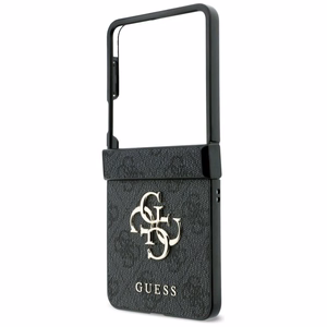 Juodas „Guess Big 4G Logo“ dėklas, skirtas „Samsung Galaxy Z Flip8“