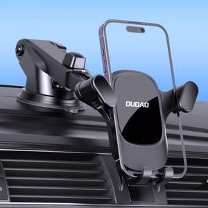 Automobilinis laikiklis Dudao F5Pro Juodas (be magneto / lipni pagalvėlė)