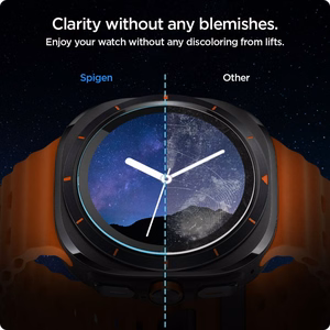 Spigen Glas.TR EZ Fit grūdintas apsauginis stiklas Samsung Galaxy Watch Ultra (47mm) - skaidrus (2 vnt. rinkinys)