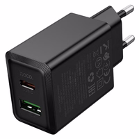 Įkroviklis Hoco N71 (1xUSB-C;1xUSB 30W) juodas