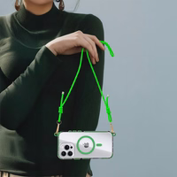 Tel Protect Strap Dėklas telefonui iPhone 15 Pro Max žalias