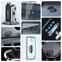 Wozinsky lipnus magnetinis automobilio laikiklis 360 prietaisų skydeliui sidabrinis (WMH-06)