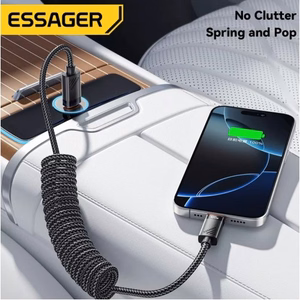 USB Laidas Essager Chuan2 juodas 100W Type-C / Type-C 120cm