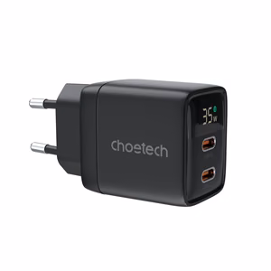 Įkroviklis CHOETECH GaN 2xUSB-C: 35W, PD