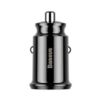 Baseus Grain automobilinis įkroviklis 2x USB 5V 3.1A (juodas)
