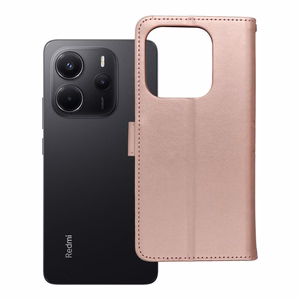 MEZZO knygos tipo dėklas telefonui XIAOMI Redmi Note 14 4G (GLOBAL - 164,84mm x 78,15mm x 8,16mm) su mandala, rožinio aukso spalvos