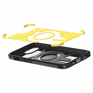 Чехол Spigen Tough Armor с MagSafe для iPhone 16e / 17e с подставкой - чёрный