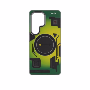 Dėklas telefonui FORCELL F-PROTECT Levels su dviguba 4D technologija, militarinis kritimo testas, suderinamas su MagSafe, SAMSUNG S25 ULTRA, cyber žalias