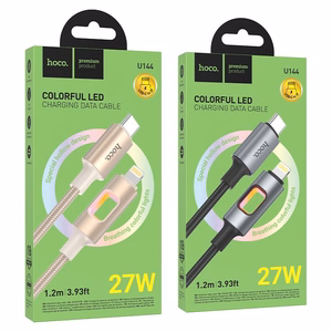 LED Laidas USB C to Lightning Hoco PD 27W 1,2 m U144 juodas