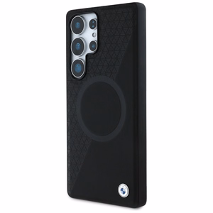 BMW odinis pusiau tekstūruotas MagSafe dėklas, skirtas Samsung Galaxy S25 Ultra – juodas