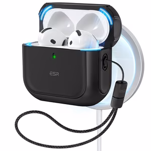 AirPods 4 Orbit hibridinis dėklas (juodas)
