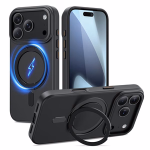 Tech-Protect MagRing Magnetinis dėklas telefonui iPhone 17 Pro Max - Matinis juodas