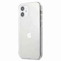 Guess GUHCP12S3D4GTR iPhone 12 mini 5.4" skaidrus kietas dėklas 4G 3D rašto kolekcija