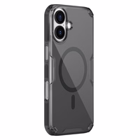 Nillkin Nature TPU Pro magnetinis dėklas telefonui, suderinamas su MagSafe, iPhone 17 – pusiau permatomas juodas