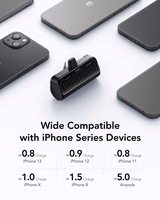 VEGER išorinė baterija 5000 mAh su įmontuotu jungtimi Lightning PlugOn PD QC3.0 3A 20W W0558P juoda