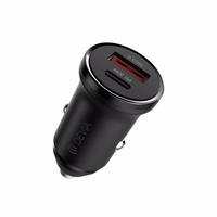 "Devia" automobilinis įkroviklis Smart Mini PD QC 3.0 30W 1x USB 1x USB-C baltas