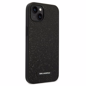 Dėklas telefonui Karl Lagerfeld KLHCP14MG2ELK iPhone 14 Plus 6.7\" juodas / juodas Glitter Plaque Logo