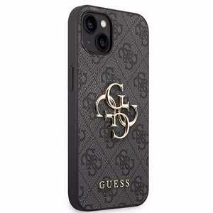 Guess 4G Big Metal Logo dėklas iPhone 14 / 15 Plus pilkas