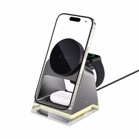 Tech-Protect QI15W-A43 3in1 belaidis įkroviklis su MagSafe Apple įrenginiams - juodas