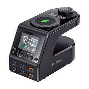 Blitzwolf BW-FW10 žadintuvas su įkrovikliu 2xUSB-A, 4xUSB-C, 240W