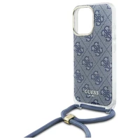 Guess Crossbody Cord 4G Print dėklas iPhone 16 Pro Max - mėlynas
