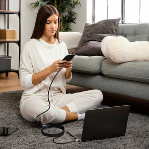 "Tech-Protect UltraBoost Evo" USB-C / USB-C PD kabelis 100W 5A 2 m - titano spalvos