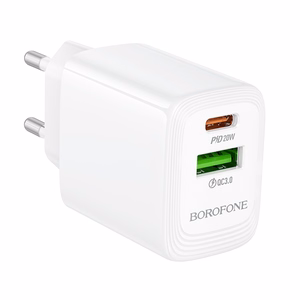Įkroviklis Borofone BN27 20W USB-C/USB-A baltas