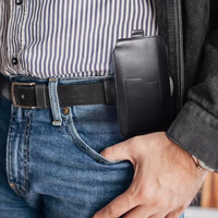 ROYAL - Oda universalus dėklas su diržo kilpa / juodas - Dydis 2XL - IPHONE 6 PLUS / SAMSUNG A52 / XIAOMI REDMI NOTE 10