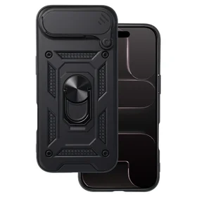 Stumdomas kameros šarvas dėklas telefonui Iphone 17 Air juodas