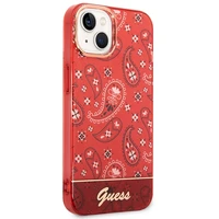 Guess GUHCP14MHGBNHR iPhone 14 Plus 6.7 "raudonas/raudonas kietas dėklas Bandana Paisley
