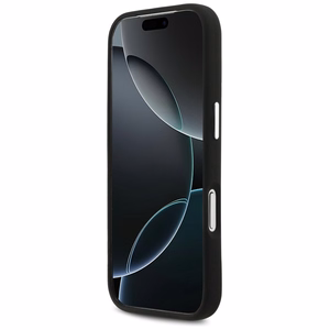 Mercedes silikoninis Vintage Logo MagSafe dėklas iPhone 17 Pro – juodas