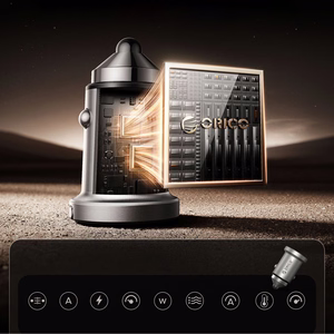 Orico MiniRing Pro 45W USB-A + USB-C automobilinis įkroviklis - sidabrinis