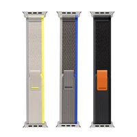 Sportinė Velcro juosta Apple Watch Ultra / 9 / 8 / 7 / 6 / SE / 5 / 4 / 3 / 2 / 1 (42, 44, 45, 49 mm) Dux Ducis juosta YJ versija - mėlyna-pilka