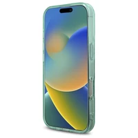 Guess IML Rhinestones Magnetinis dėklas telefonui iPhone 16 Pro - žalias