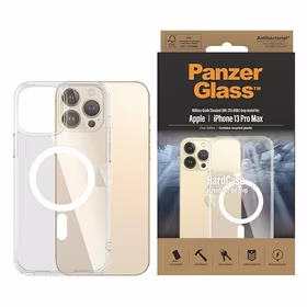PanzerGlass HardCase su MagSafe antibakterinis karinio lygio sertifikuotas dėklas iPhone 13 Pro Max - permatomas