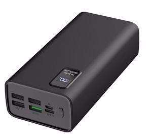 Išorinė baterija POWER BANK Platinet 30000mAh (4xUSB; 1xType-C; QC3.0 22,5W) juodas